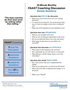 FAAST Coaching Discussion
