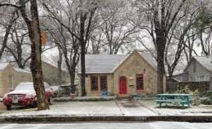 house covered in snow