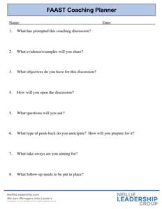 FAAST Coaching planner
