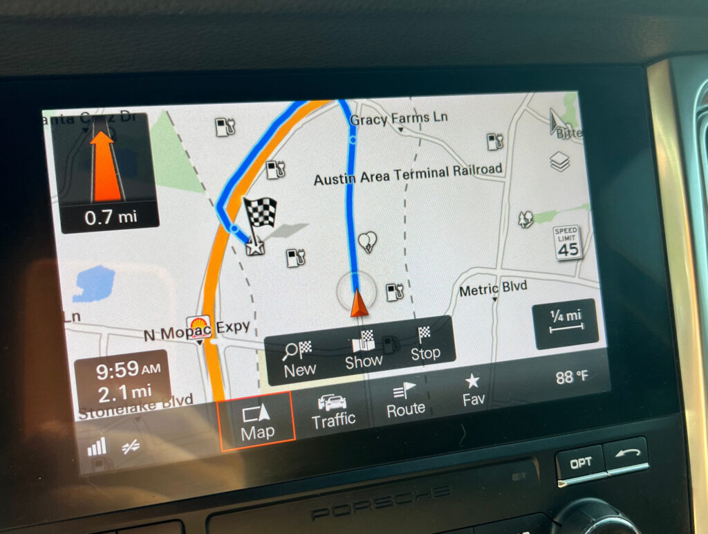 Car navigation map