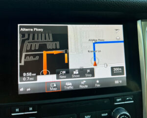 Map on car navigation